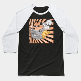 Embrace the Existential Dread Crisis Cat Baseball T-Shirt